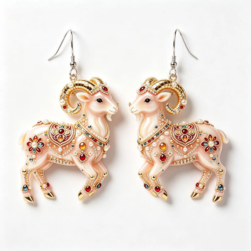 1/2Pcs Cute 2D Flat Goat Themed Hanging Ornament Acrylic Pendant for DIY Jewelry Making Bag Charm Daily Decor