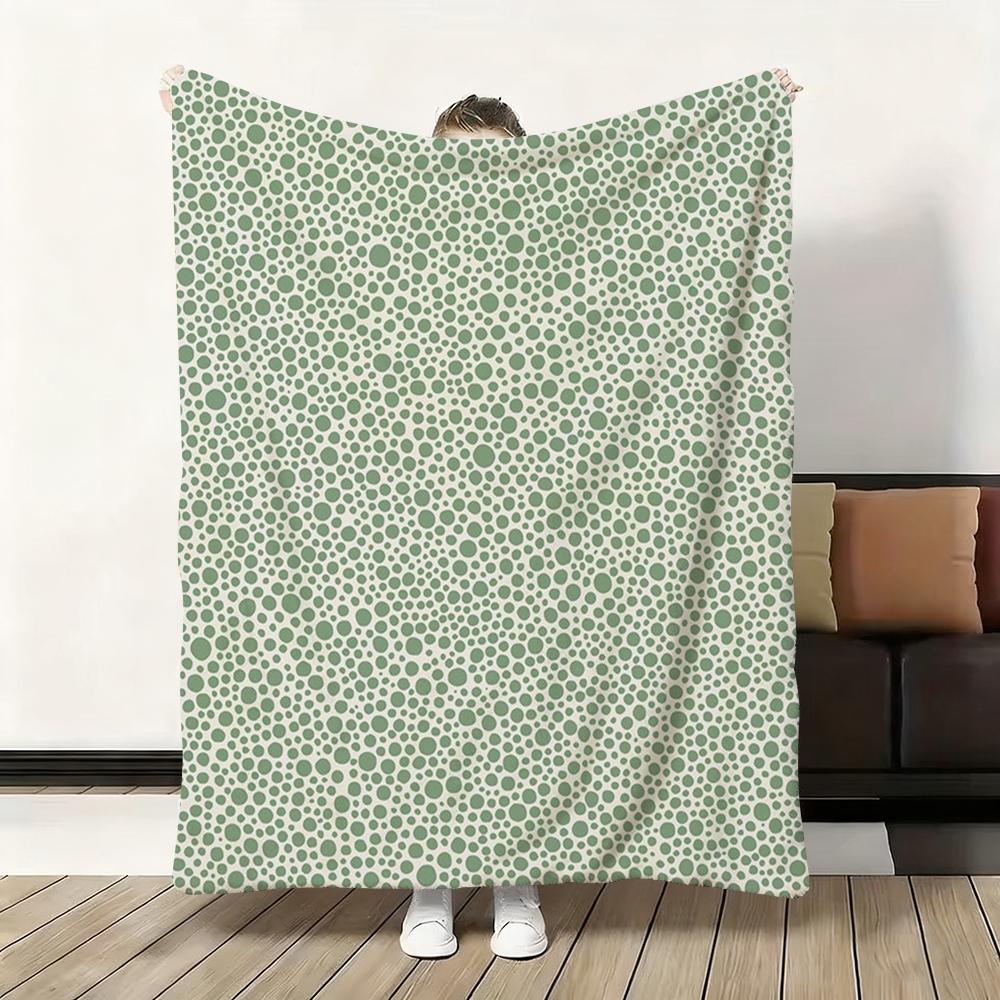 Y-Yayoi Kusama Art Flower Throw Soft Flannel Blanket Warm Knee Skin-Friendly Throw for Sofa Office Bed Traveling Winter Oversize 75x90cm