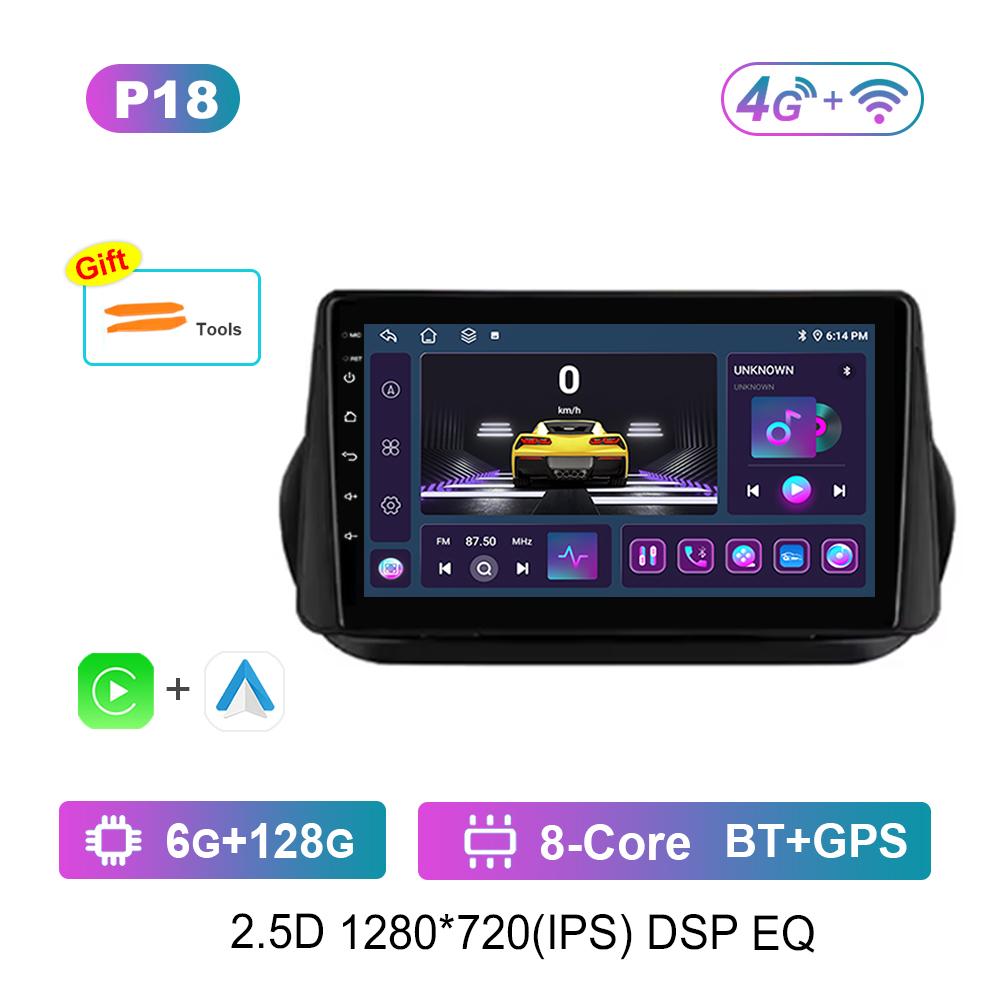 Android OS for Fiat Fiorino Qubo for Citroen Nemo for Peugeot Bipper 2008 - 2017 Carplay GPS Car Video Multimedia Player WiFi BT