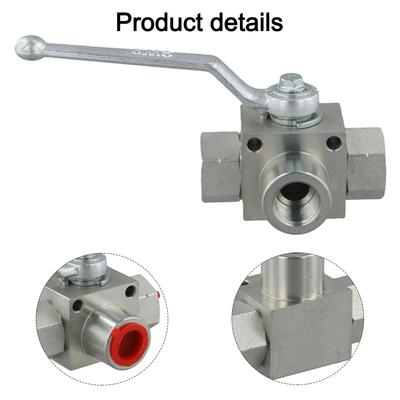 3-vägs hydraulisk kulventil 5800-7250 PSI Högtryck Hydraulisk avstängningsventil NPT3/4 NPT1/2 NPT3/8 NPT1/4 Kulventiladapter