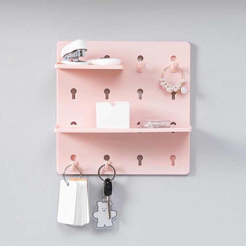1PC/2PCS/4PCS Wall Perforation-free Plastic Shelving Bathroom Wall Wall Hanging Student Bedroom Dormitory Headboard Hole