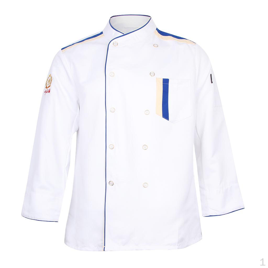 Двубортный пиджак пекаря/официанта, униформа, одежда. White XXXL