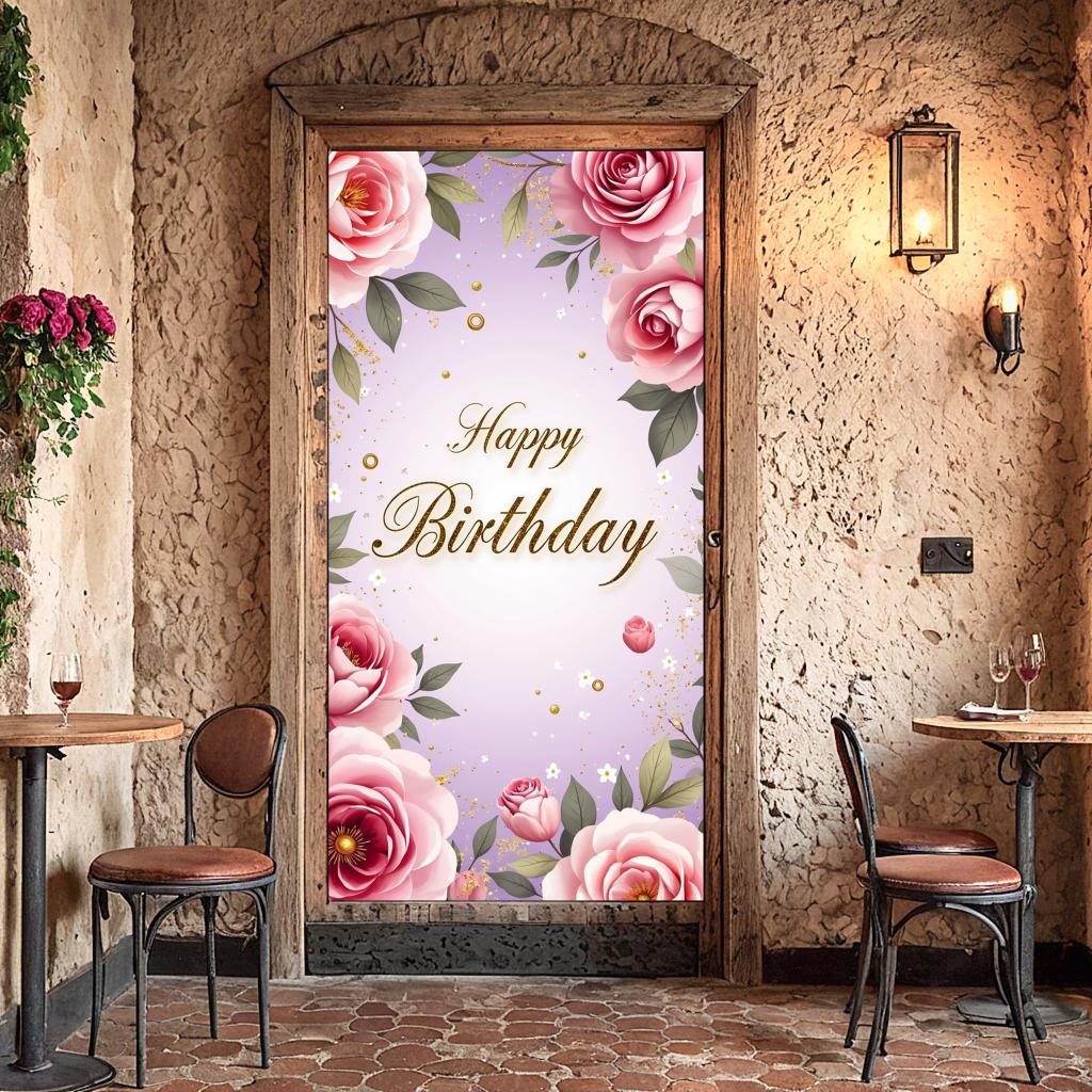 Display Birthday banner Decorative Wall decoration Pink Photography background Customizable Photo booth backdrop for Event