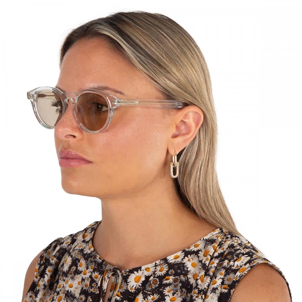 Tom Ford Brown Oval Unisex Sunglasses Ft1123 D 26e 49