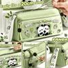 Portable Panda Pencil Case Double Layer Stationery Pouch New Pencil Pouch  School Supplies