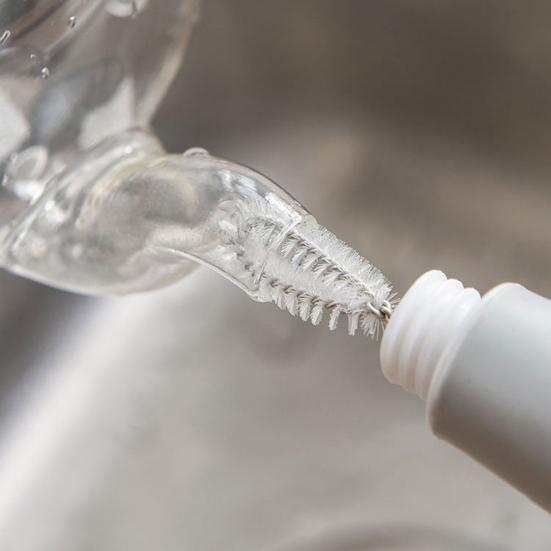 Perie de curățare sticle cu mâner detașabil PP de calitate alimentară Dispozitiv de curățare pentru pahare, proiectat ergonomic, consumabile de uz casnic