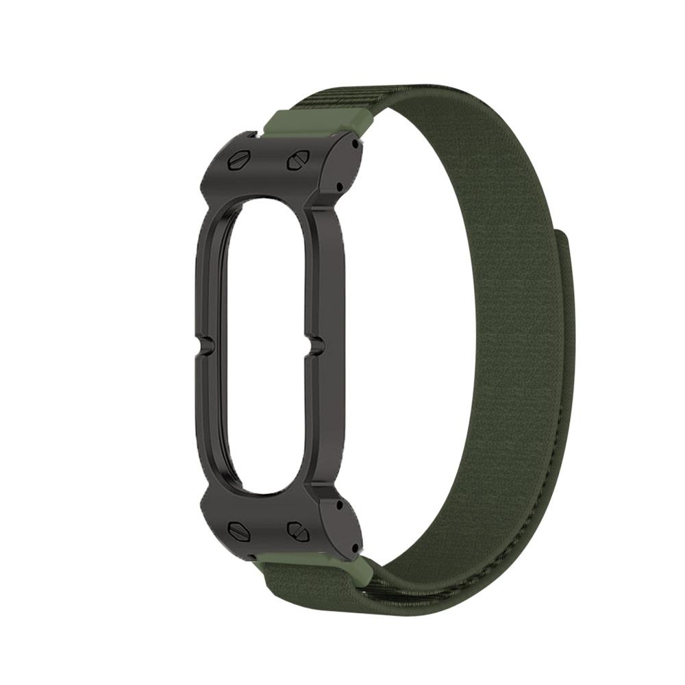 2 IN 1 Metal Protective Frame Case + Nylon Woven Watch Strap Adjustable Sport Replacement Wrist Bracelet Accessories For Google Fitbit Air
