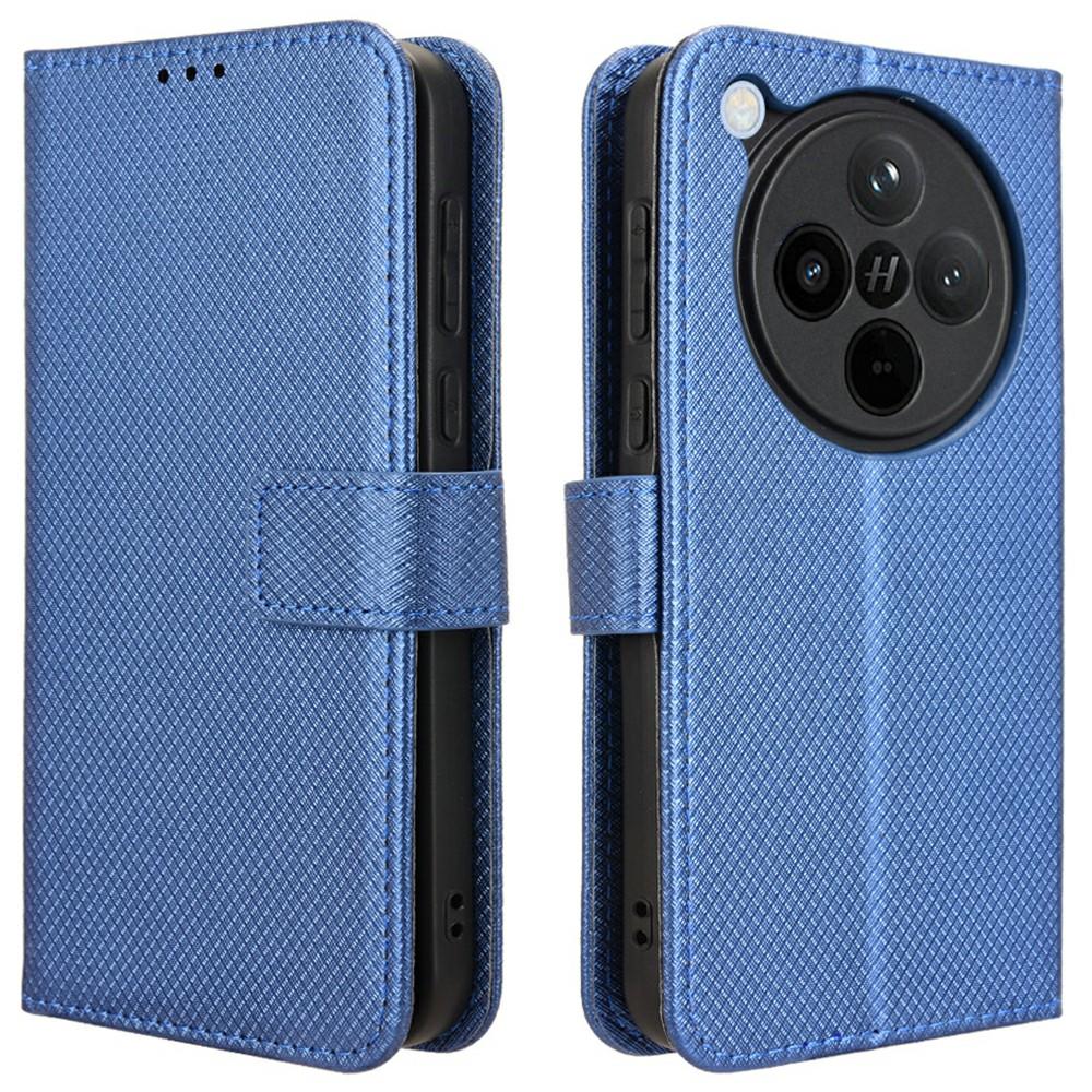 For Oppo Find X8 5G Case PU Leather Diamond Texture Wallet Phone Cover