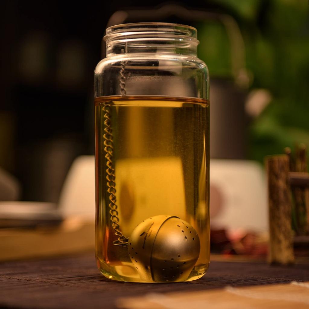 Boundless Voyage Titanium Tea Ball for Black Barley Water and Fine Mesh Strainer for Tea Leaf Filtering Strainer, Shape, Tea, Tea, Brewing, Bottles,