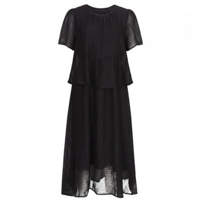 Shop Women Round Neck Two Way Short Sleeve Pleated Summer Vacation Bandinglong