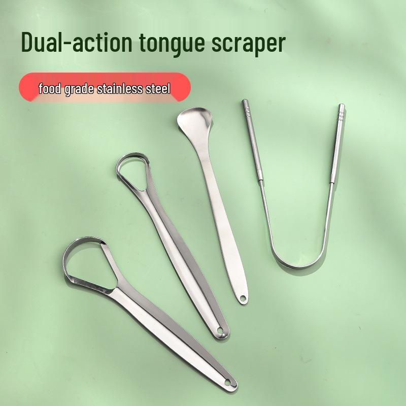 Stainless Steel Tongue Scraper & Coating Cleaner for Fresh Breath