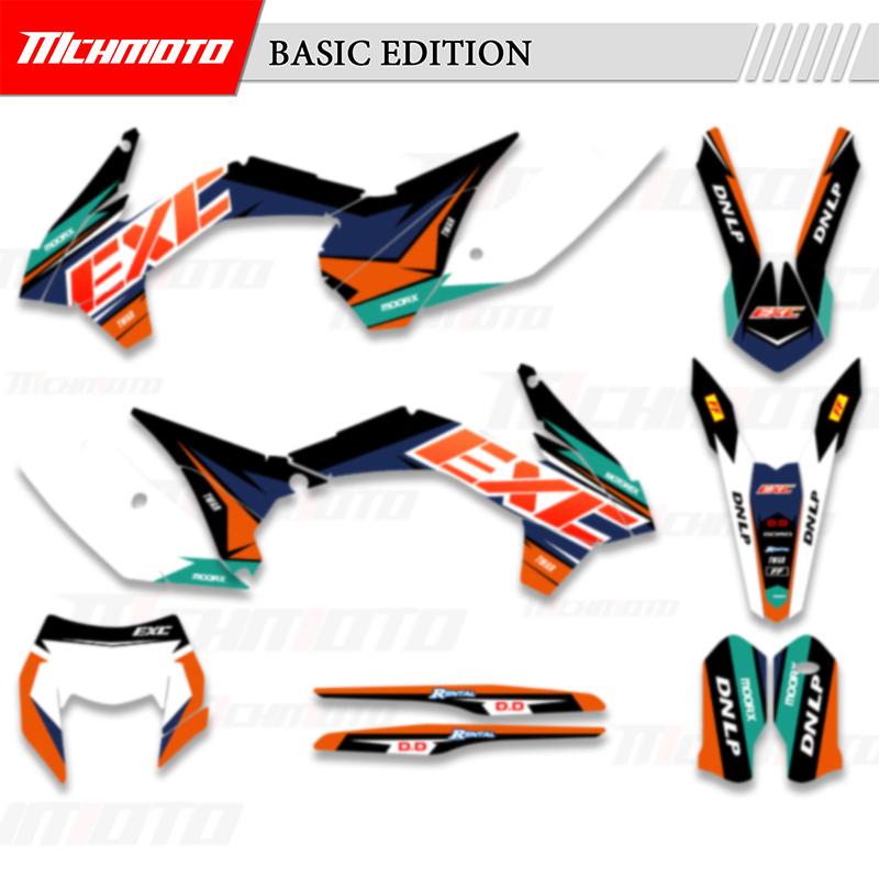 MCHMFG For KTM EXC EXC-F 125 250 300 350 450 2014-2016 SX SXF 2013-2015 Full Graphics Decal Stickers Number Name Decals