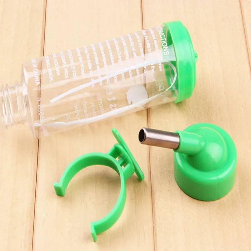 Hanging Pet Drinking Head Pipe Fountain Plastic Water Bottle Dispenser Feeder for Hamster, Dog, Guinea Pig, Squirrel, Rabbit