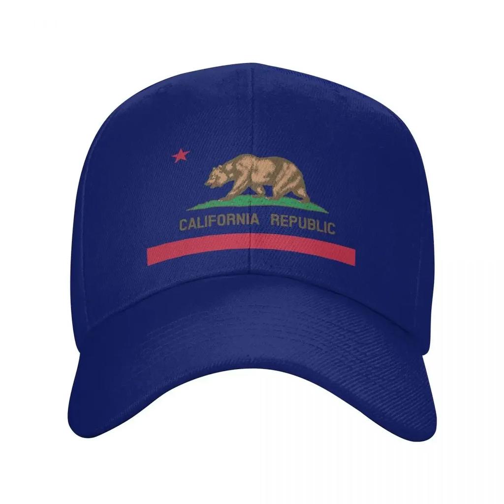 Custom Bear California Republic Flag Baseball Cap Sports Unisex Womens Adjustable Dad Hat Autumn Snapback Hats