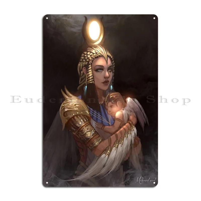 The Egyptian Goddess Izees Metal Plaque Poster Create Living Room Pub Designer Club Tin Sign Poster