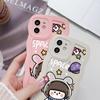 Mobile Phone Cases for iPhone 11 13 XR 15 Pro Max 12 14 Pro Max Case iPhone 16 7 Plus 8 Plus XS Max Big Wave Solid Color Cartoon Anti-drop Waterproof