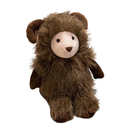 Маленькая игрушка-кукла из овечьей шерсти, милый мягкий плюшевый ягненок, игрушка, подарок для детей, мальчиков, девочек, на день рождения, декор для дома коричневый