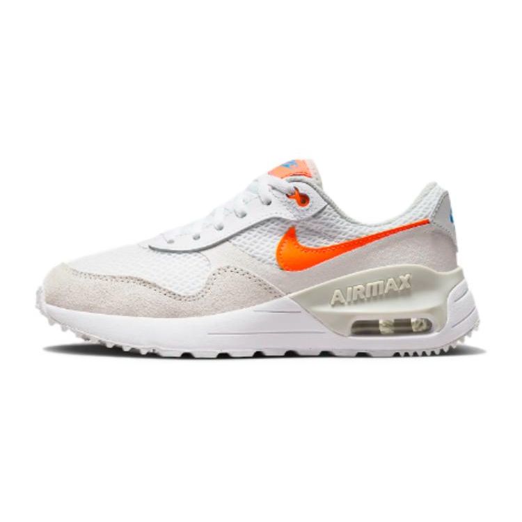 Nike Air Max SYSTM GS White Total Orange Kids Sneakers Phantom Photon-Dust DQ0284-114