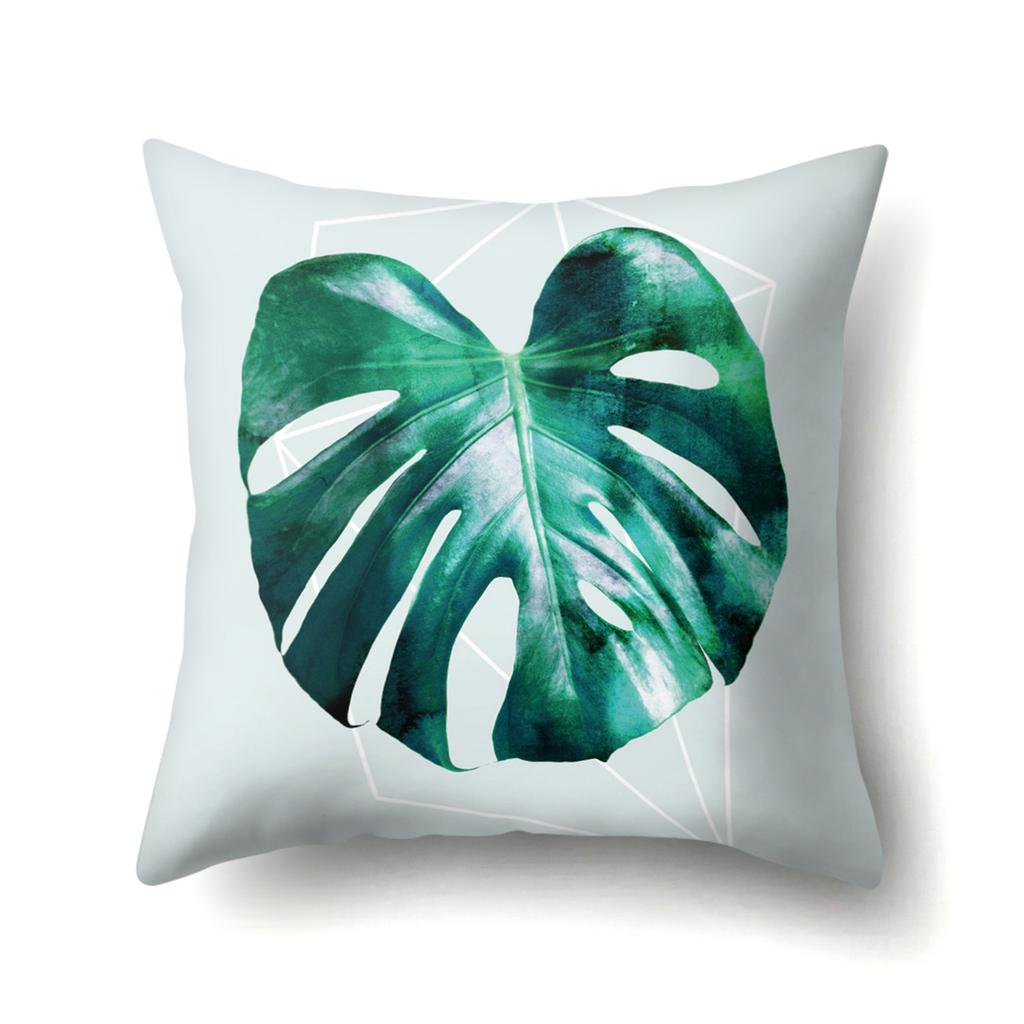 New Small and Fresh Green Leaves Polyester Pillow Case