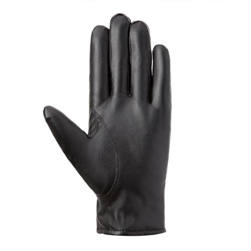 Womens Leather Gloves Winter Lined Fleece Lining Thick Warm Gloves Touchscreen Driving Gloves Winter Cycling Gloves