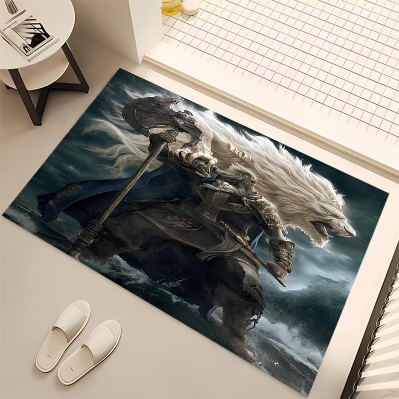 Game E-ELDEN R-RING Print Area Rug - Soft,Washable Non-Slip Indoor Mat,Living Room,Home Office Decorative Rug