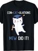Class of 2026 Graduate Mew Did It Cat Lover Graduation Cats T-Shirt