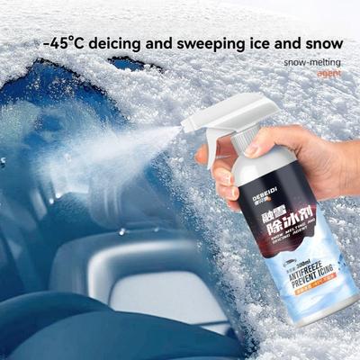 Enteiser-Spray für Autofenster -45°C Schnell wirkend Schnee schmelzend & Eisentferner für Windschutzscheibenglas, 300ml Winter Auto Frostschutz Auftau Flüssigkeit