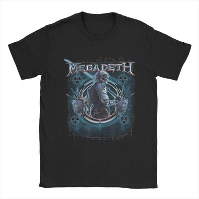 Megadeths Dystopia T-Shirts Herren 100% Baumwolle Lustiges T-Shirt Rundhals T-Shirt Kurzarm Kleidung Geschenkidee