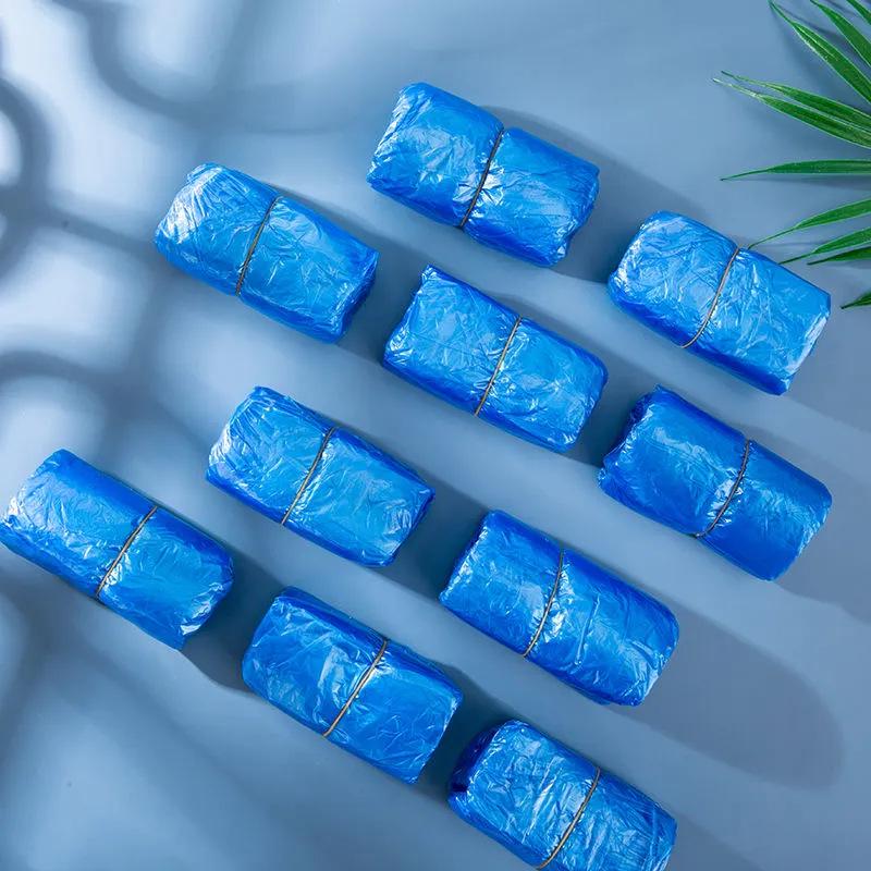 Waterproof Non-Slip Disposable Shoe Covers, Indoor Overshoes for Students, PE Plastic & Non-Woven Fabric, Thickened for Rain Protection.