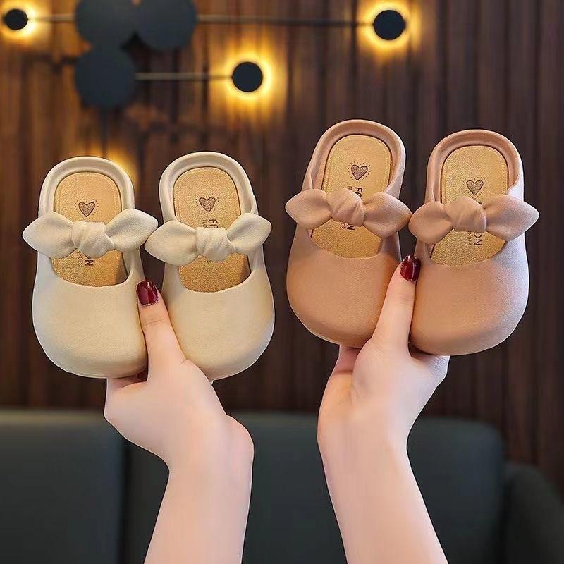 Summer Slippers Children's Flip-flops, Bow-shaped Cool Slippers Cute Girls' Shoes
