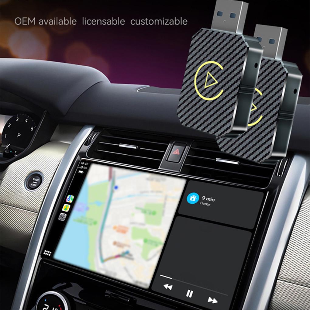 Wireless CarPlay Android Auto Wireless Adapter 2 IN 1 Bluetooth/WiFi Connection Wireless Adapter Plug and Play Auto Accessories