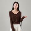 SOFSIL Women's Half-Open Collar Long Sleeve T-Shirt
