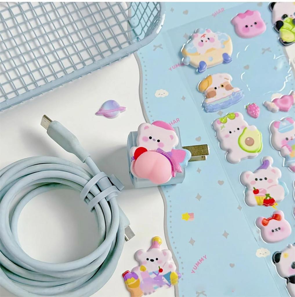 Set of Pukupuku Squishy Butt 3D Stickers for Cute 3D Pukupuku 3D Reward Reward Stickers for for Water 3D Raised Relief Cute Diary and Notebook