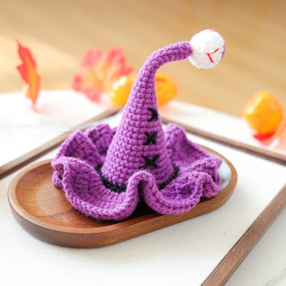 

Breathable Woven Pets Wizard Hat Mini Halloween Cat Headgear Halloween Dog Hat Pet Accessories фиолетовый