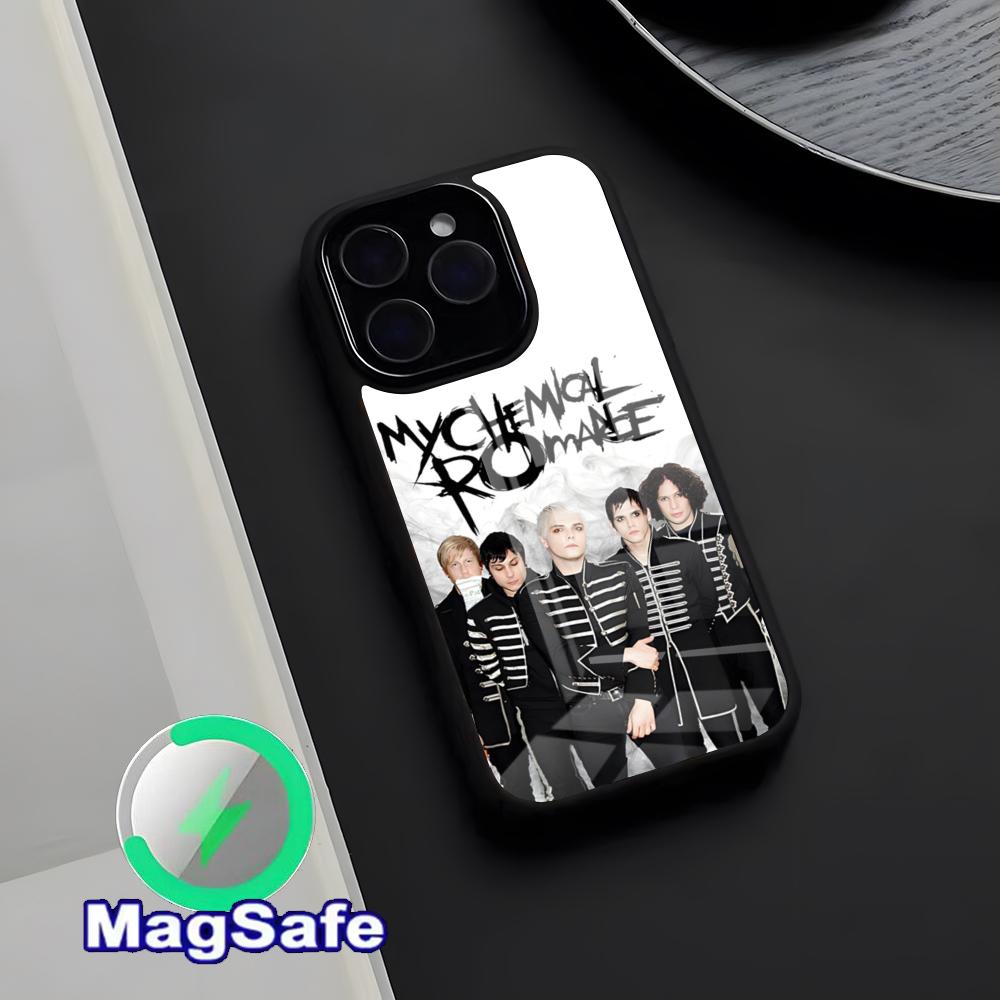 Rock Band My C-chemical Romance Handyhülle Magnetische Glas Hülle Für IPhone 17 Pro Max 16 15 14 13 11 Pro Max Plus Handyhülle