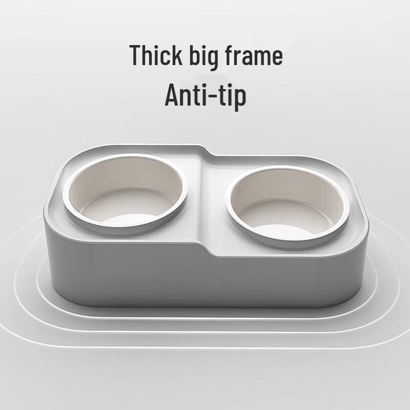HELLOJOY Ceramic Elevated Double Pet Bowl
