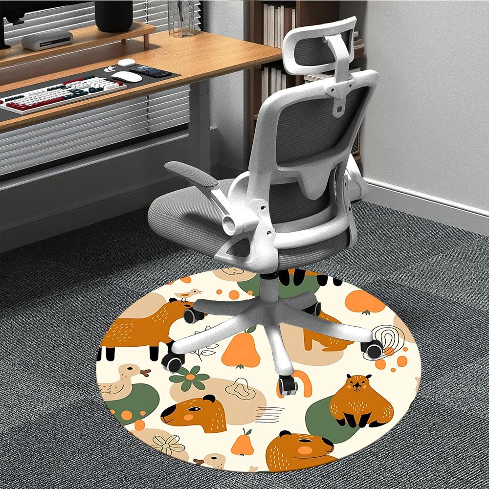 

1pc Capybara Pattern Chair Carpet for Office - Durable, Ideal for Chair Mats, Stylish & Functional Decorative Rug yy260203047 80cm by 80cm