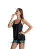 Conservative Print Plus Size Boyleg Tankini, Two-Piece Tummy Control Slimming Swimwear.