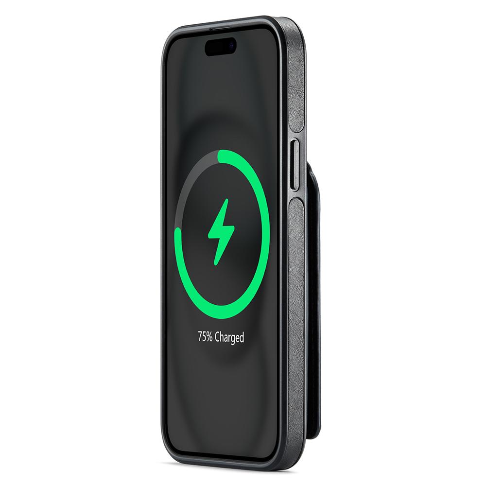 MAGKING K1 Series For iPhone 14 Magnetic Case PC+TPU+PU Phone Cover with Card Holder