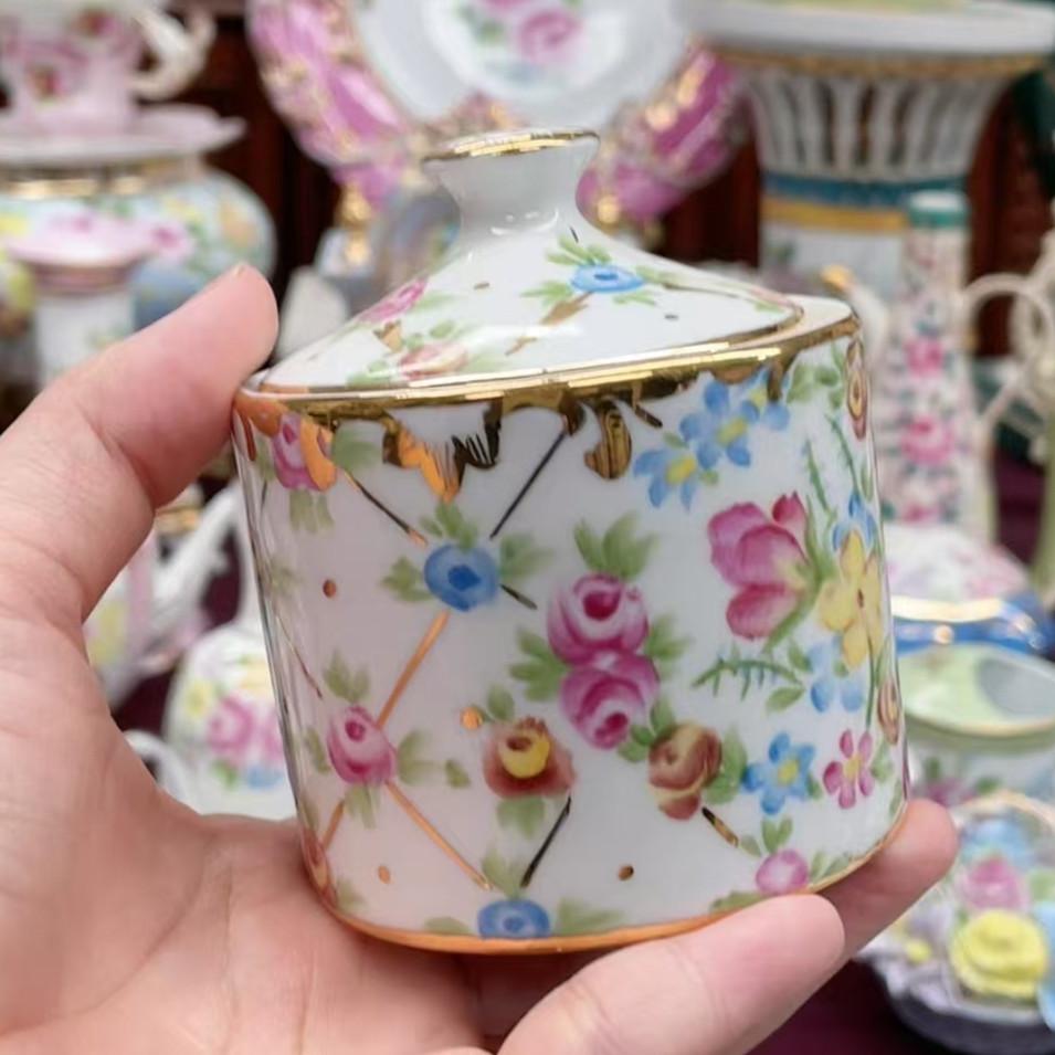 Ceramics Flower Jewelry Storage Box Vase Teapot Flower Basket Jewelry Case Storage Jewelry Organizer Display Home Decor Ornament