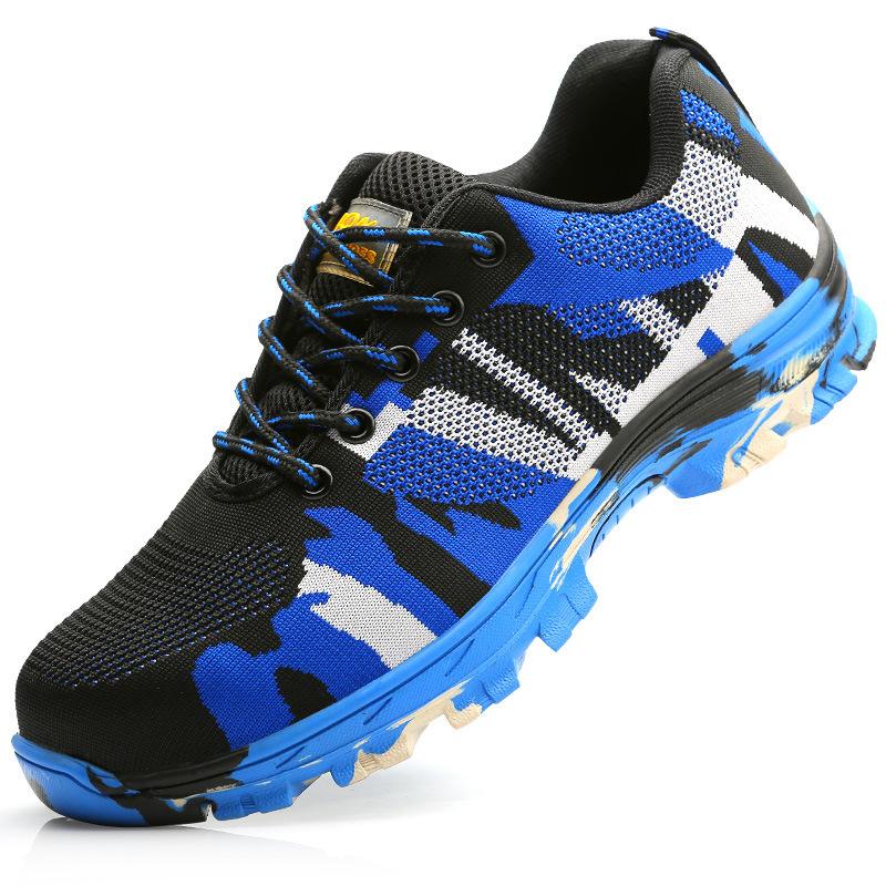 Flying Woven Labor Insurance Shoes, Anti-smashing, Anti-puncture, Wear-resistant, Non-slip, Lightweight Work Safety Shoes