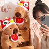 Wealth Capybara Plush Doll Blessing Capibara Fluffty Doll Capybara Plush Toy  Birthday Gift