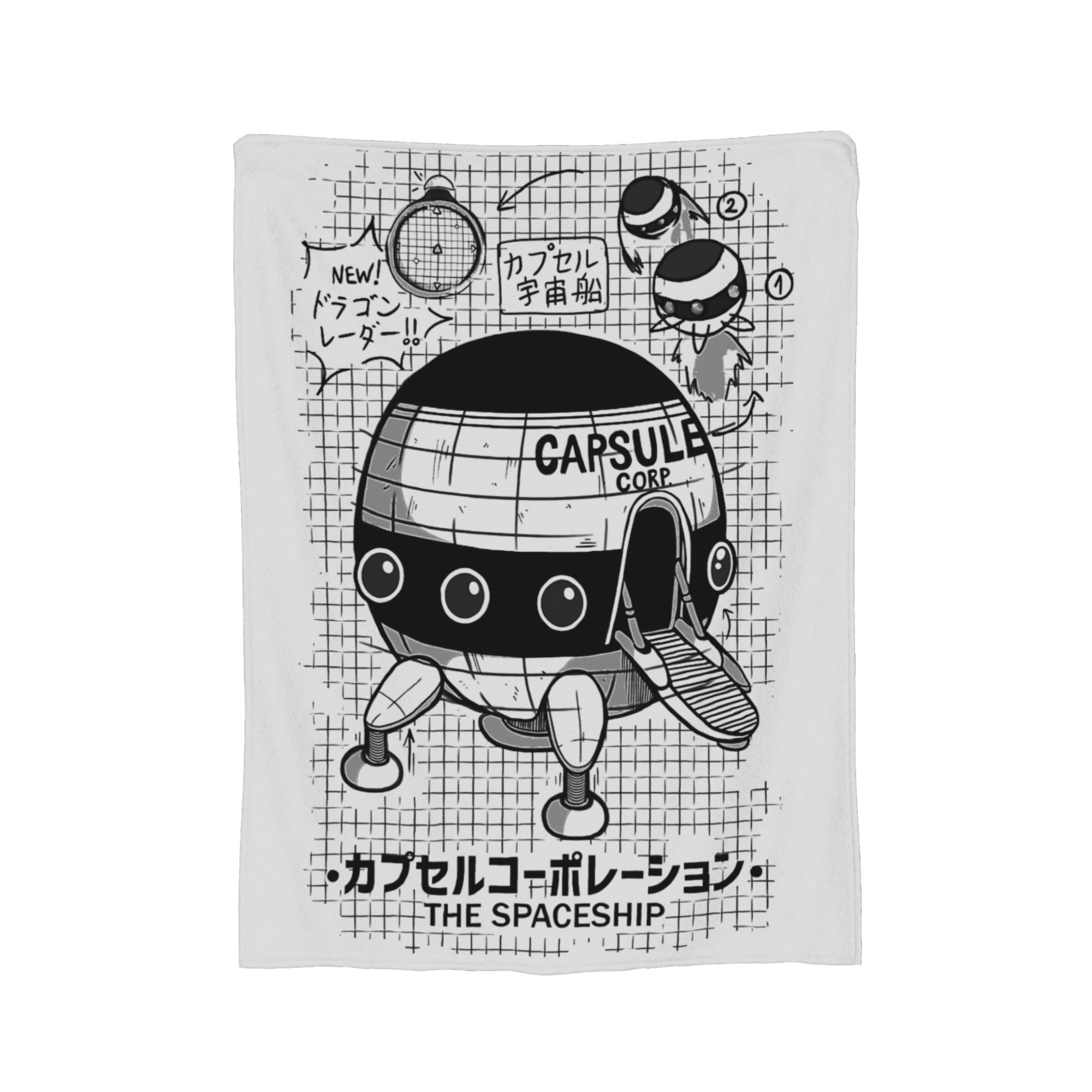 

Capsule Corp Spaceship Blanket Flannel Winter Anime DBZing Multi-function Soft Throw Blanket for Bed Bedroom Plush Thin Quilt 75x90cm