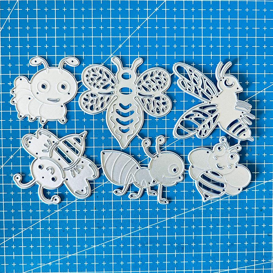 

Big Bee Metal Cutting Dies Stencil for DIY Scrapbooking Photo Album Embossing Paper Cards Crafts Diecuts dies серебряный