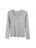 Women's Slimming Long Sleeve Round Neck T-Shirt - New 2025 Spring/Autumn Versatile Base Shirt
