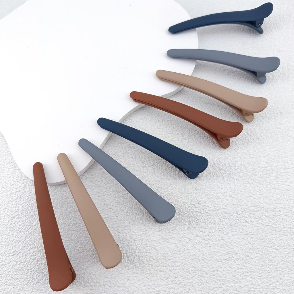 8PCS/set 8cm Hair Clips for Styling Sectioning Matte Frosted Hair Clips Hair Barrettes No Crease Duck Billed Hair Clip