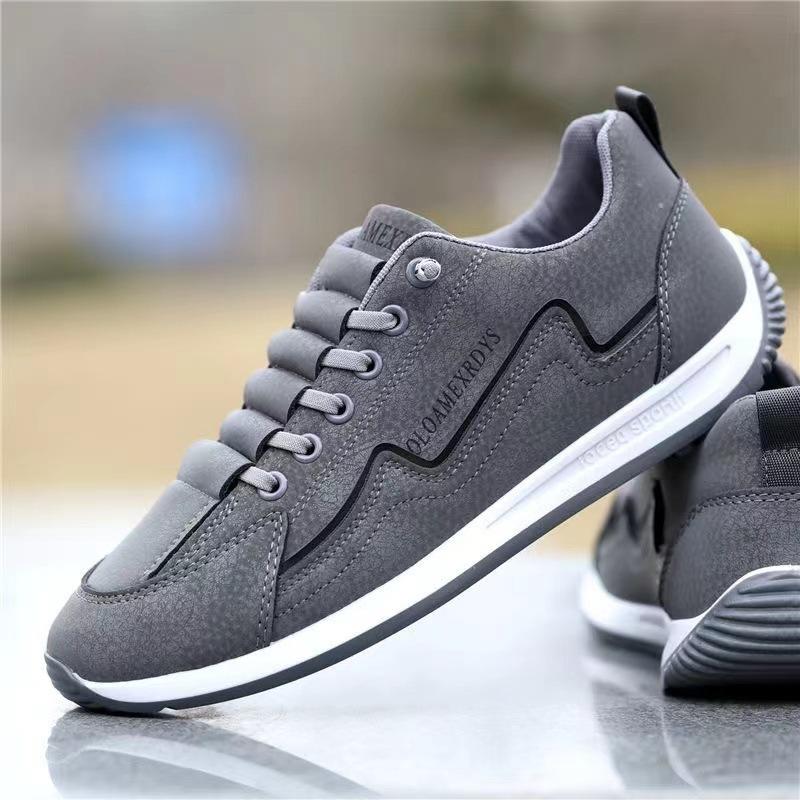 

Men s shoes autumn new canvas breathable deodorant sports and leisure shoes one pedal soft sole non-slip moisture shoes 44 сірий колір