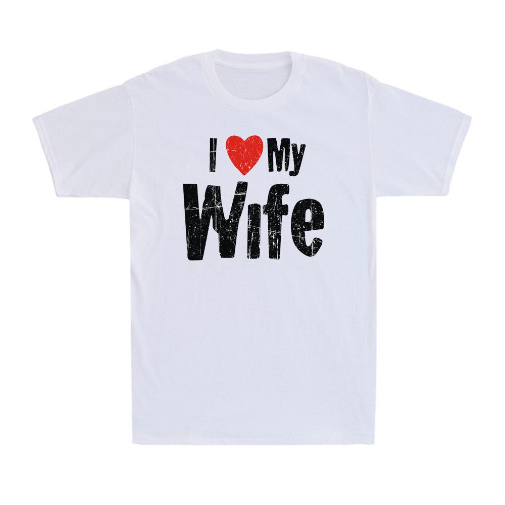 I Love My Wife T-Shirt Red Heart Valentine s Day Gift For Husband Men s T-Shirt M