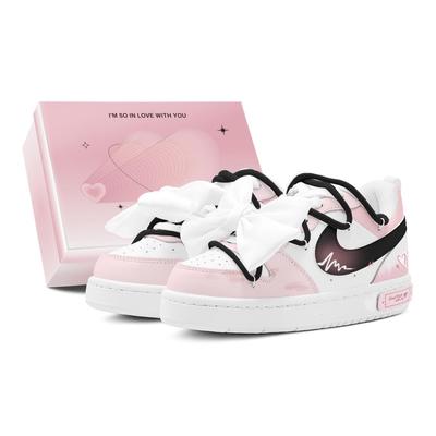 Court Borough Low Top Skateboard Shoes Women's Pink BQ5448-100(TeamS2-S-BOX)