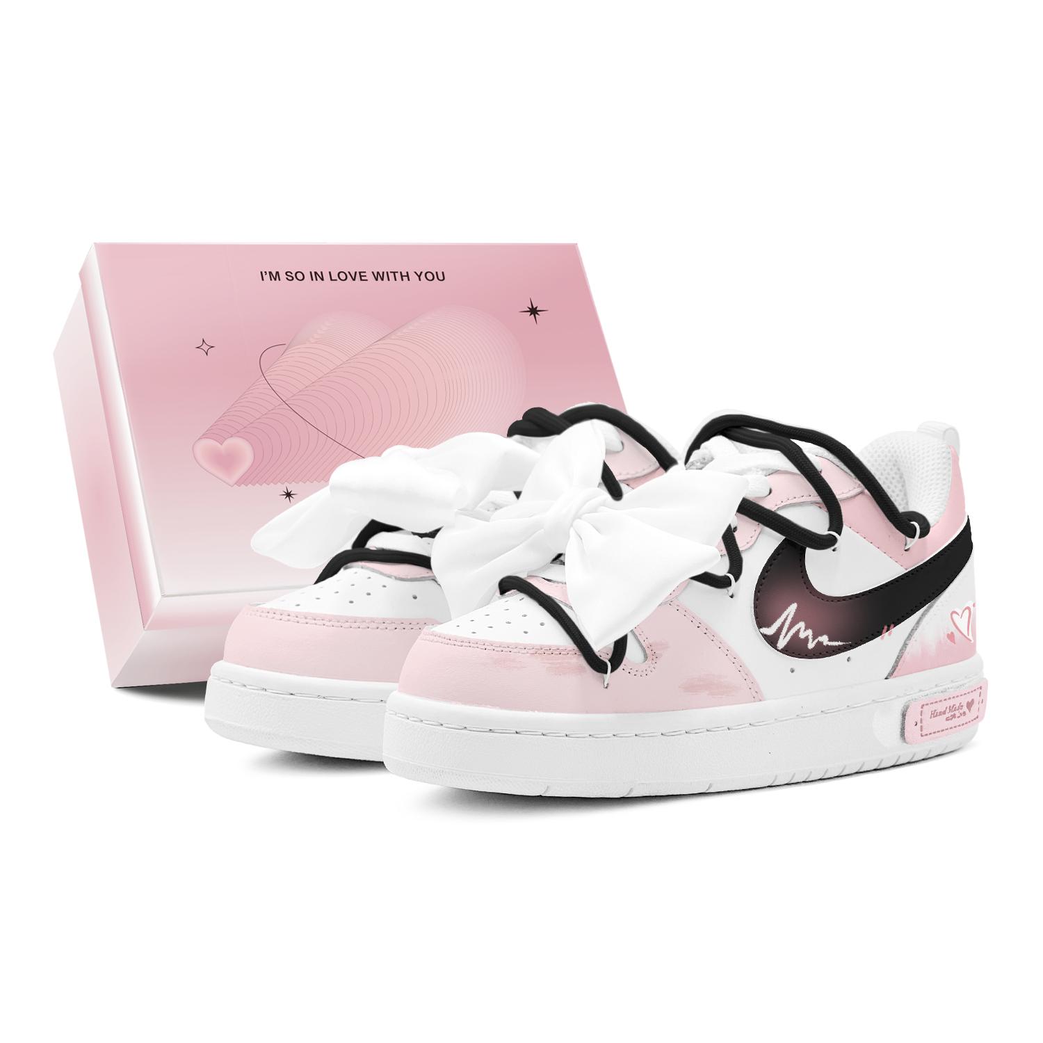 

Nike Court Borough Low top Skateboard Shoes Women s Pink BQ5448-100(TeamS2-S-BOX) 39